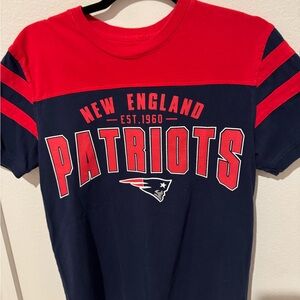 NFL New England Patriots Red and Blue Short Sleeve Tee